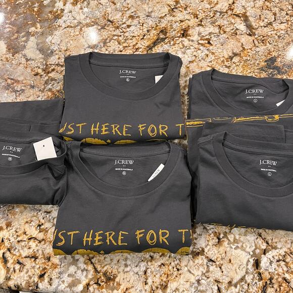 *NWT J. Crew Men's Black W/"Here for the Boos" Halloween Graphic Tee - Picture 10 of 10